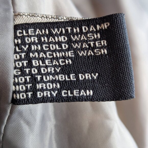 Last Kiss Faux Leather Chic Light Gray Belted Jacket Women's Size Large - Picture 9 of 14